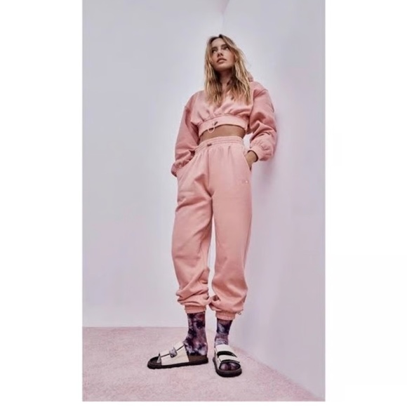 For Love And Lemons Josie Hooded crop Sweatshirt and pants set size S - Picture 2 of 7